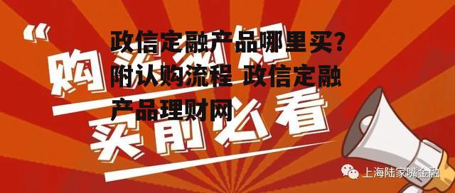 政信定融产品哪里买？附认购流程