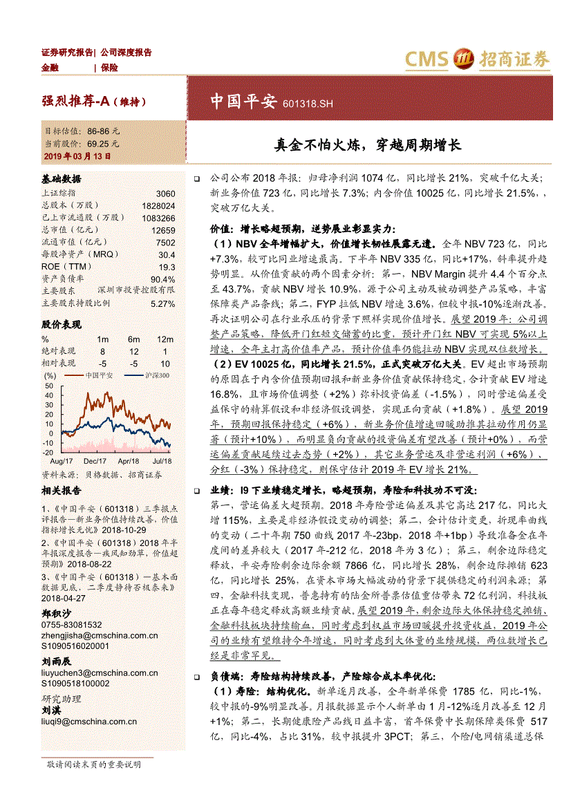 601318中国平安 601318中国平安股票分红