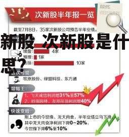 次新股 次新股是什么意思?