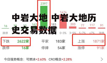 中岩大地 中岩大地历史交易数据