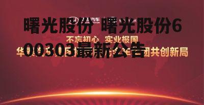 曙光股份 曙光股份600303最新公告