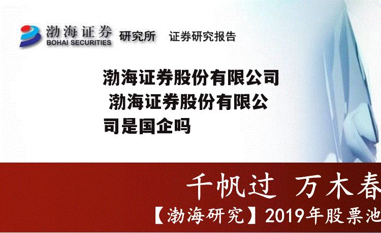 渤海证券股份有限公司 渤海证券股份有限公司是国企吗