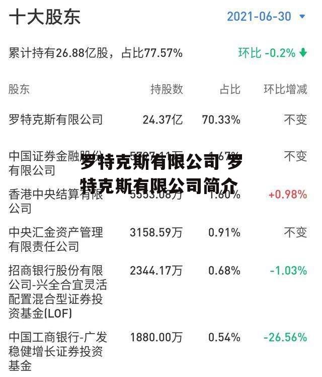 罗特克斯有限公司 罗特克斯有限公司简介