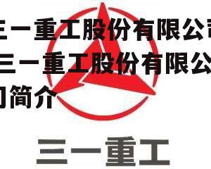 三一重工股份有限公司 三一重工股份有限公司简介