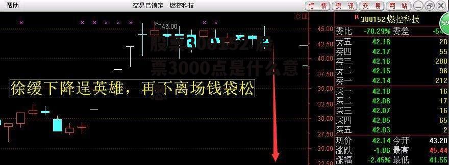 股票300152 股票3000点是什么意思