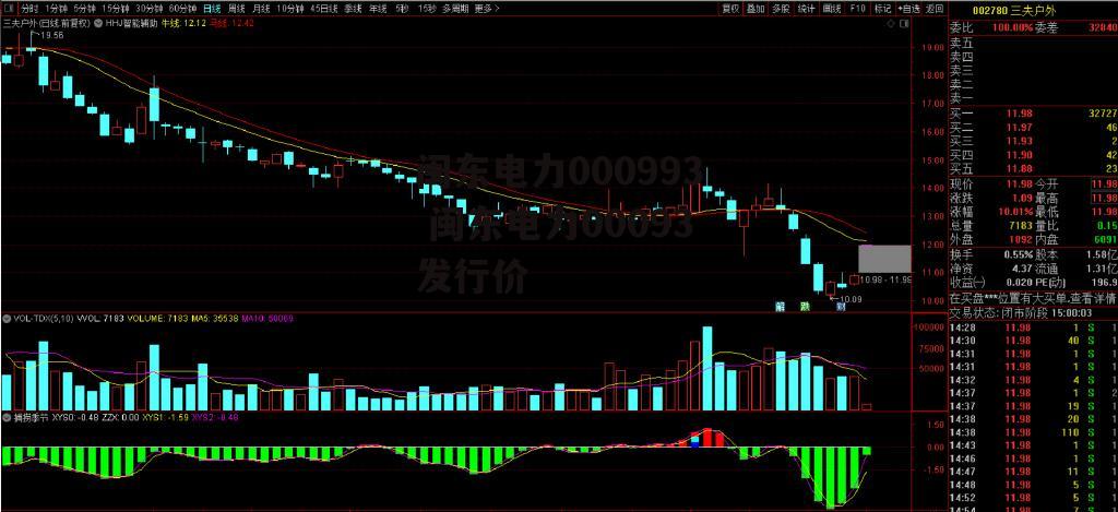 闽东电力000993 闽东电力00093发行价