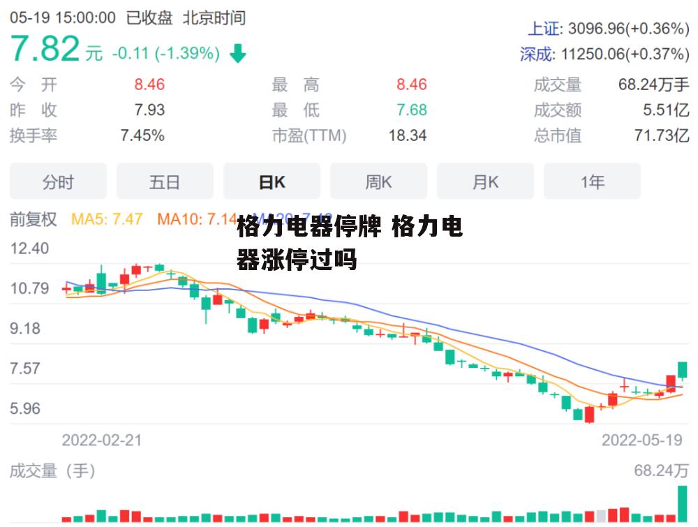 格力电器停牌 格力电器涨停过吗