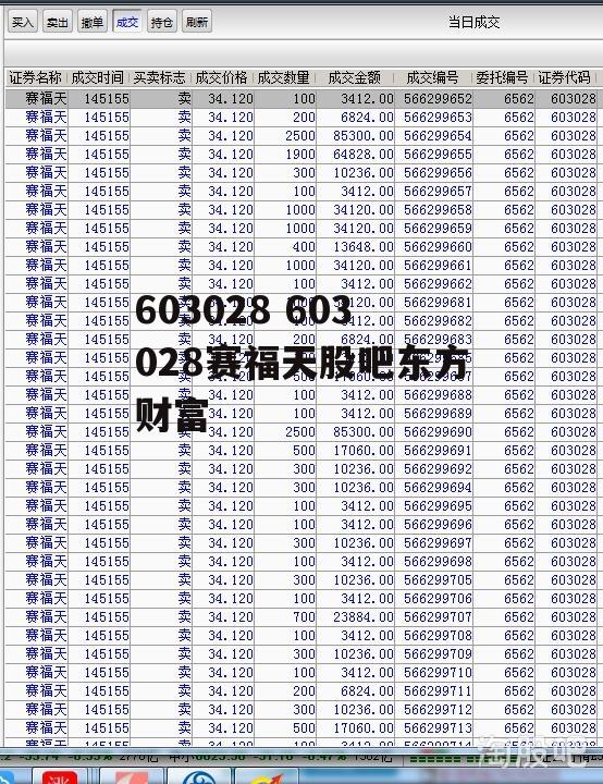 603028 603028赛福天股吧东方财富