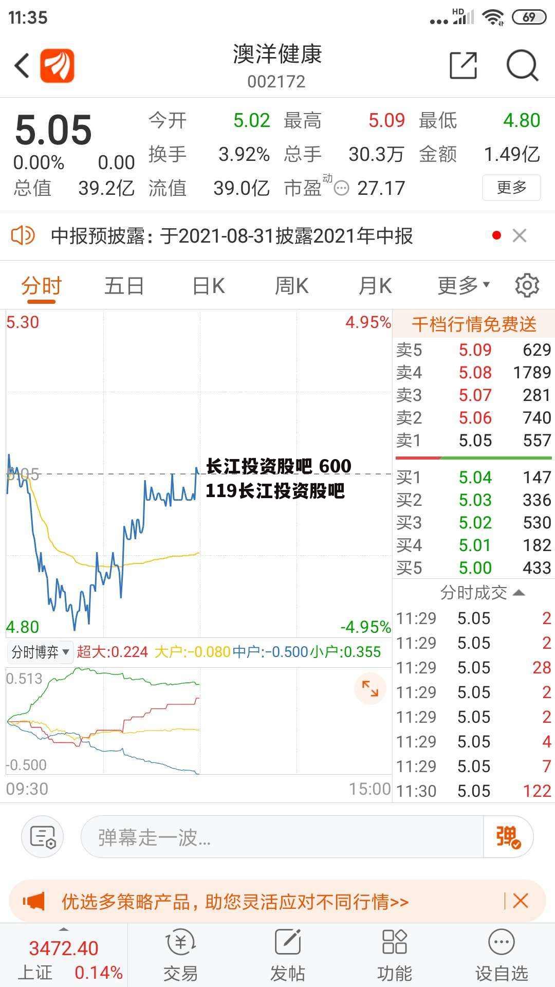 长江投资股吧 600119长江投资股吧