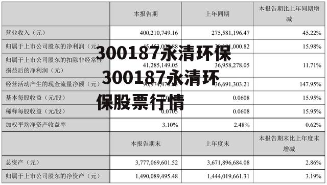 300187永清环保 300187永清环保股票行情