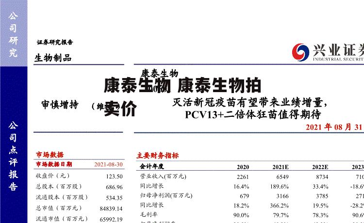 康泰生物 康泰生物拍卖价