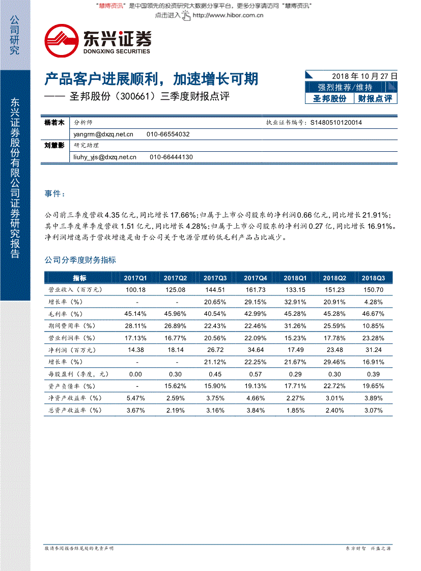 圣邦股份 圣邦股份公司简介