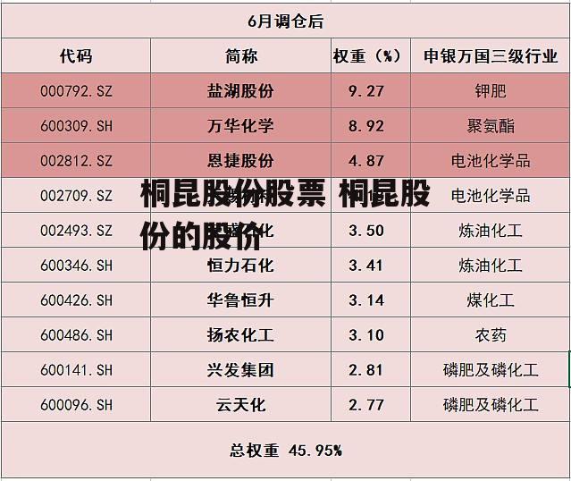 桐昆股份股票 桐昆股份的股价