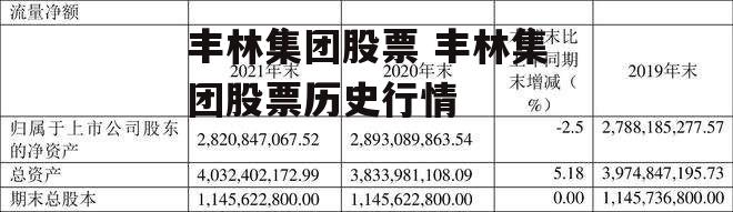 丰林集团股票 丰林集团股票历史行情