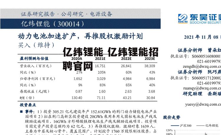 亿纬锂能 亿纬锂能招聘官网