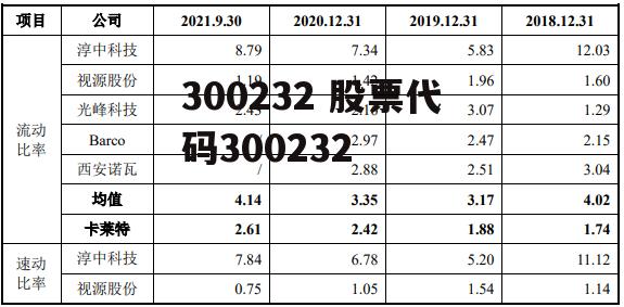 300232 股票代码300232