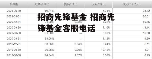 招商先锋基金