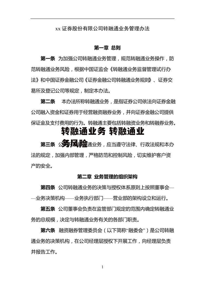 转融通业务 转融通业务风险