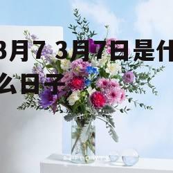 3月7 3月7日是什么日子