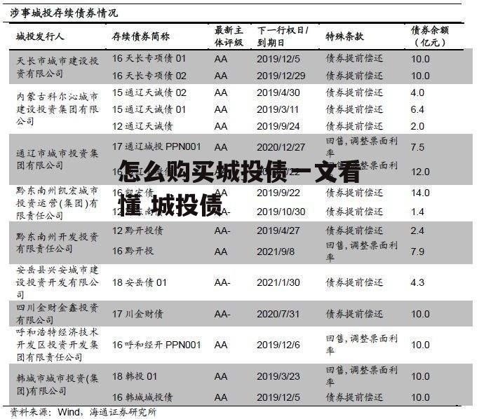 怎么购买城投债一文看懂 城投债