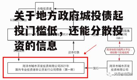 关于地方政府城投债起投门槛低，还能分散投资的信息