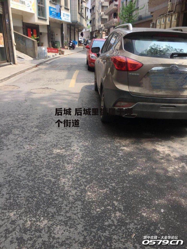 后城 后城里街属于哪个街道