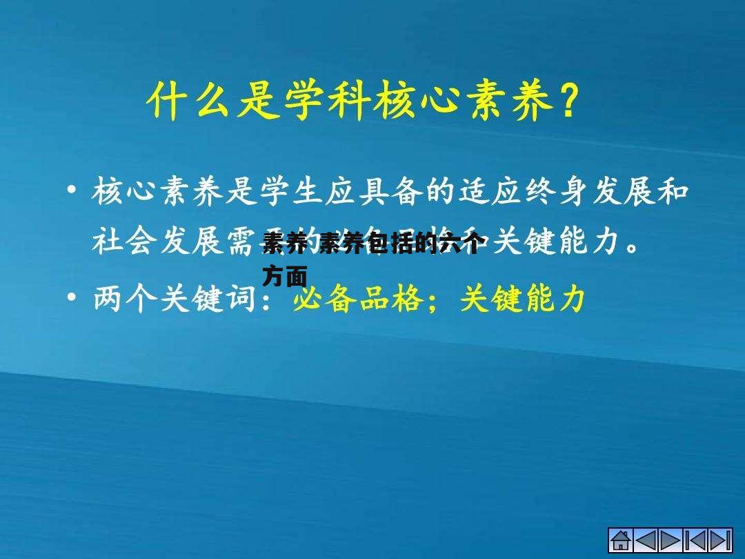 素养 素养包括的六个方面