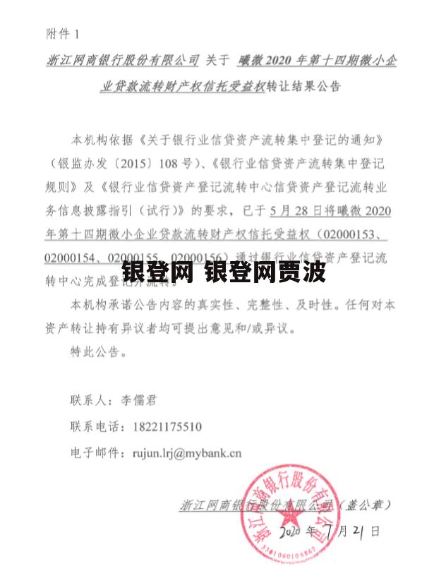 银登网 银登网贾波