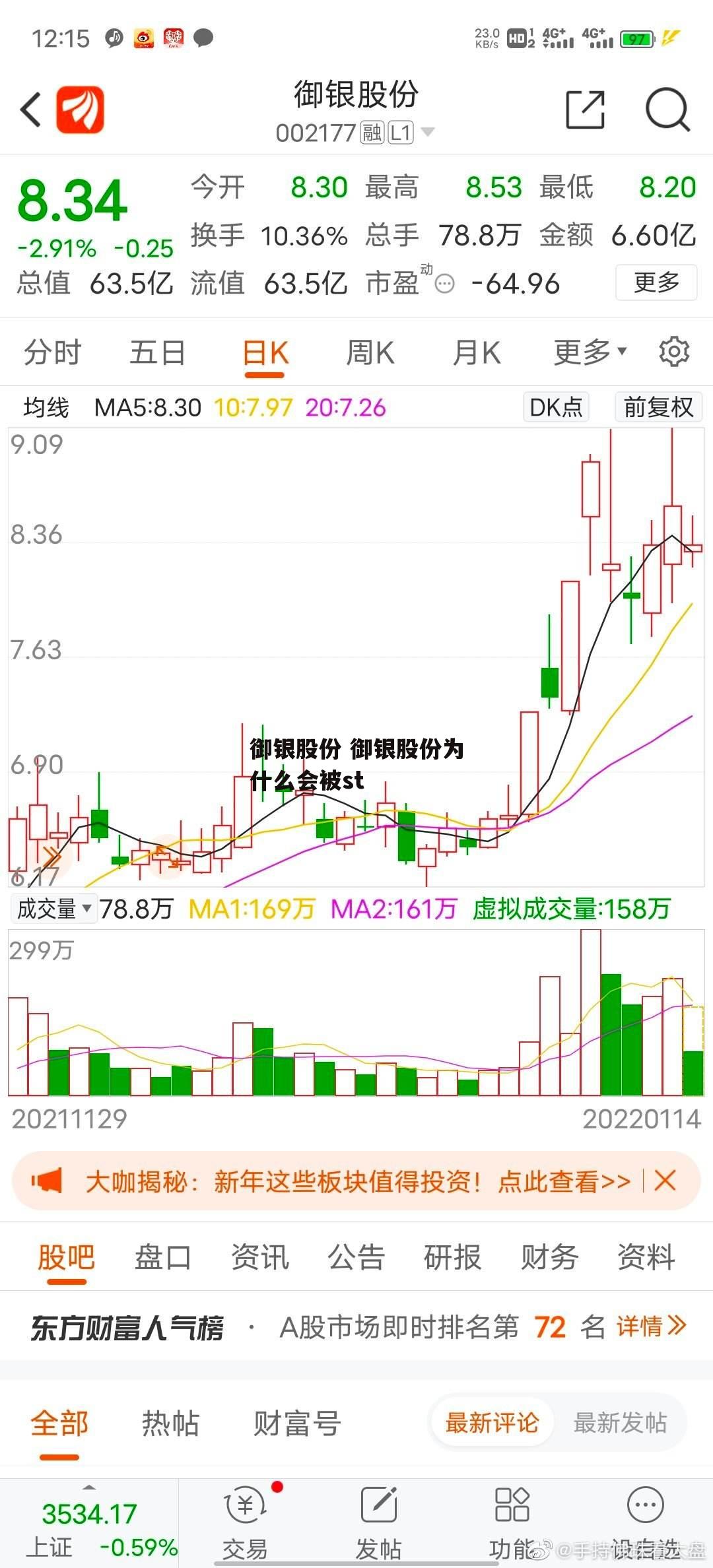 御银股份 御银股份为什么会被st