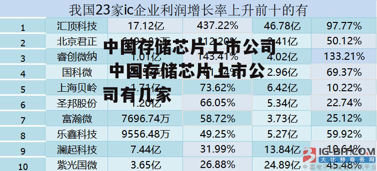 中国存储芯片上市公司 中国存储芯片上市公司有几家