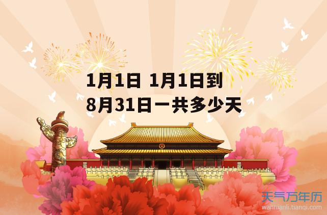 1月1日 1月1日到8月31日一共多少天