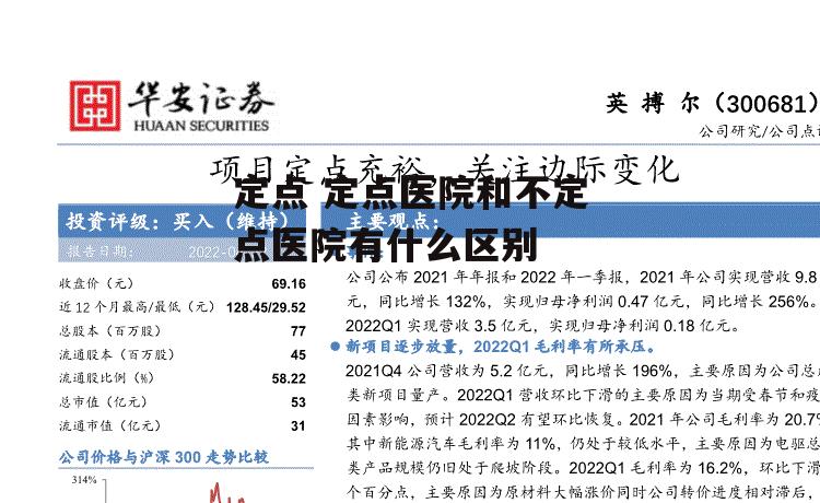 定点 定点医院和不定点医院有什么区别