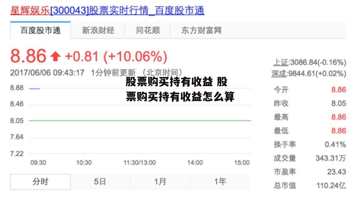 股票购买持有收益 股票购买持有收益怎么算