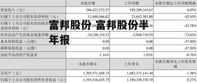 富邦股份 富邦股份半年报