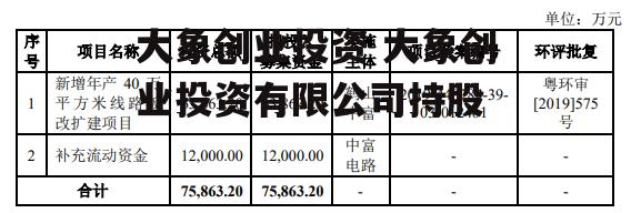 大象创业投资 大象创业投资有限公司持股