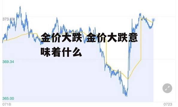 金价大跌 金价大跌意味着什么