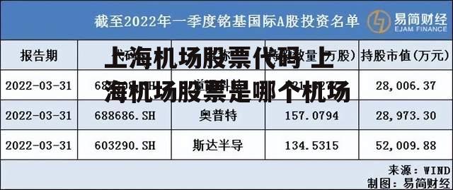 上海机场股票代码 上海机场股票是哪个机场