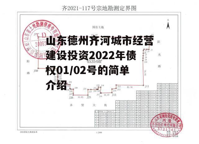 山东德州齐河城市经营建设投资2022年债权01/02号的简单介绍