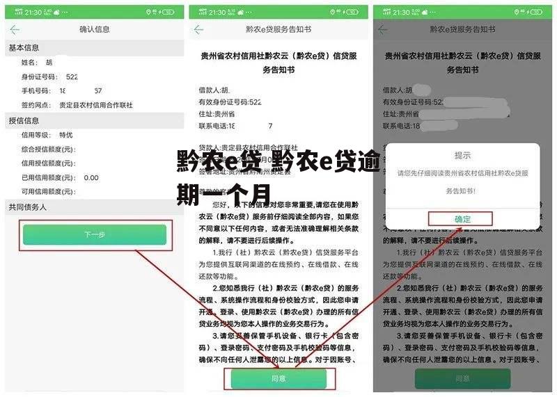 黔农e贷 黔农e贷逾期一个月