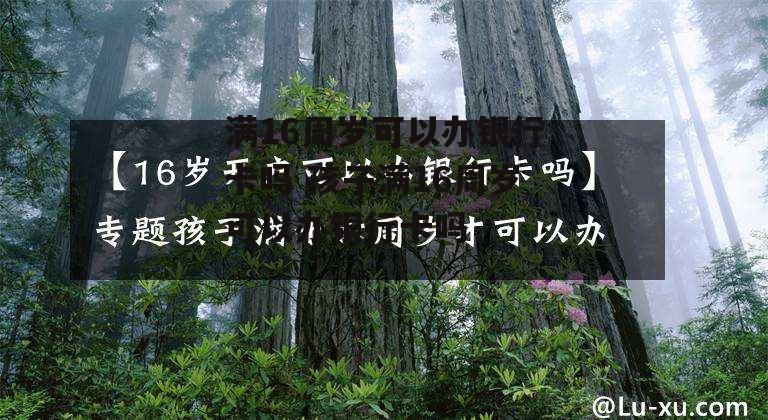 满16周岁可以办银行卡吗 孩子满16周岁可以办银行卡吗