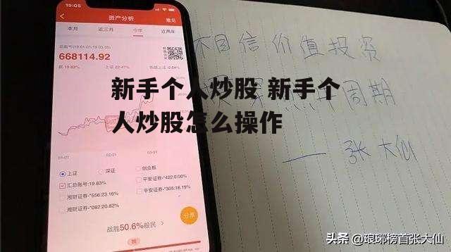 新手个人炒股 新手个人炒股怎么操作