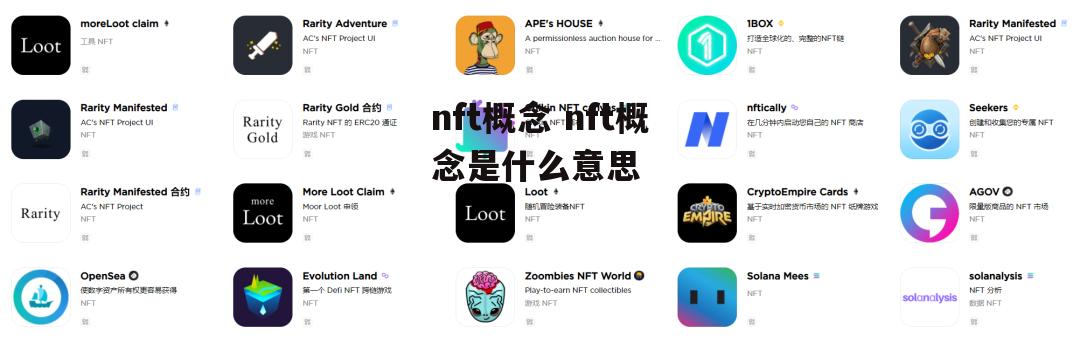 nft概念 nft概念是什么意思