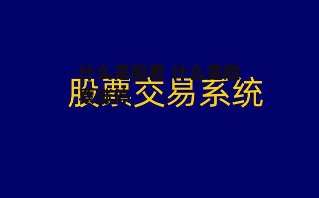 什么是股票 什么是股票涨停