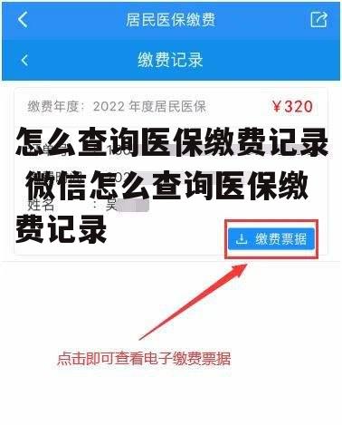 怎么查询医保缴费记录 微信怎么查询医保缴费记录