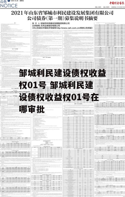 邹城利民建设债权收益权01号 邹城利民建设债权收益权01号在哪审批