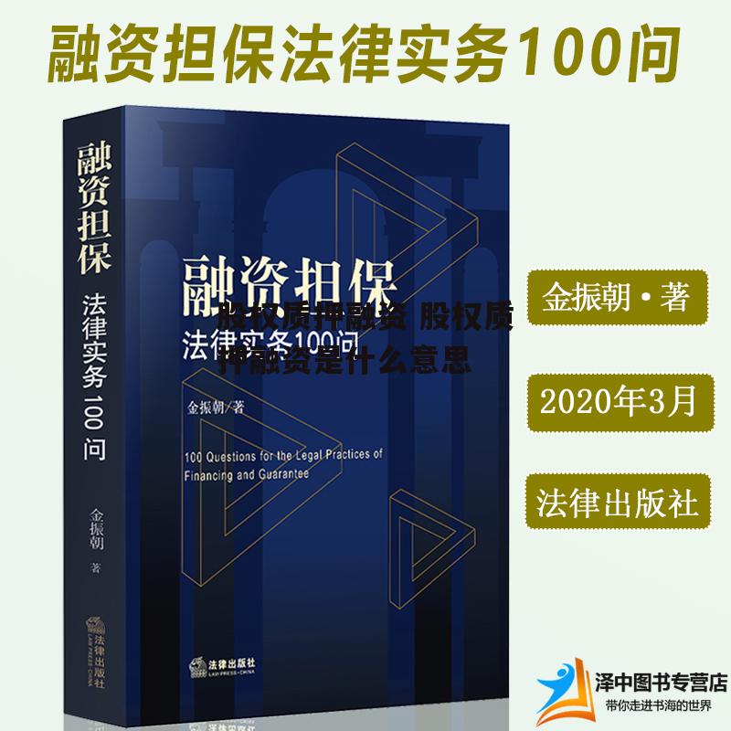 股权质押融资 股权质押融资是什么意思