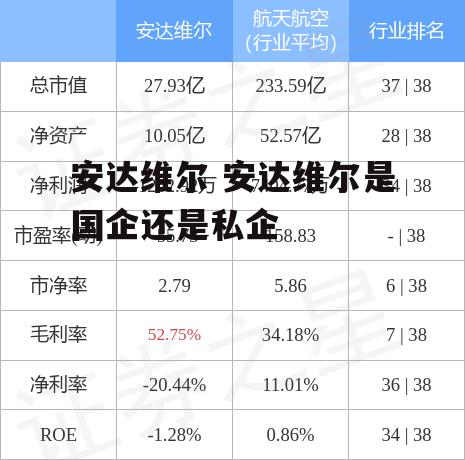 安达维尔 安达维尔是国企还是私企