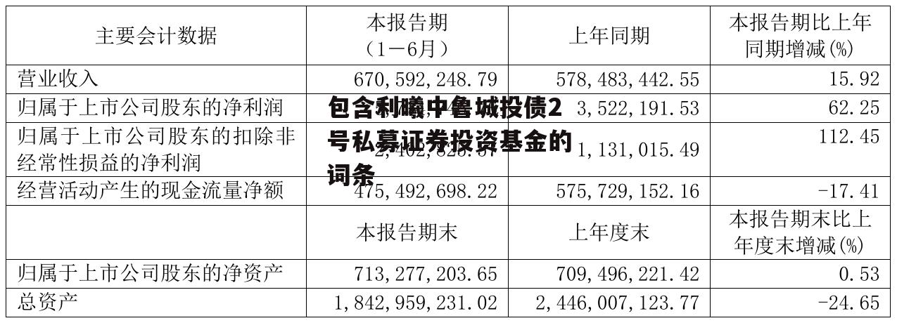 包含利曦中鲁城投债2号私募证券投资基金的词条