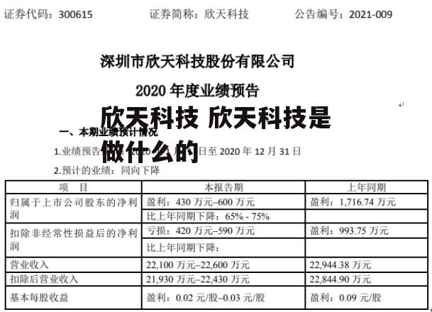 欣天科技 欣天科技是做什么的