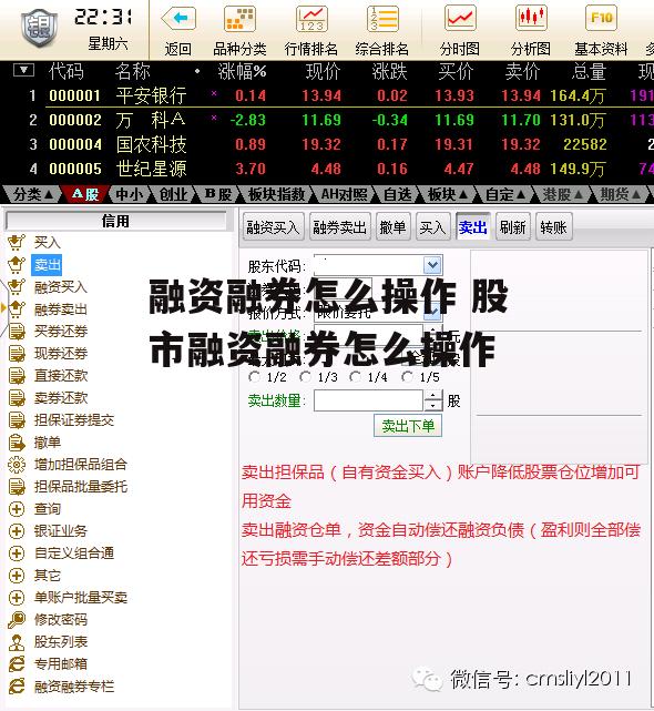融资融券怎么操作 股市融资融券怎么操作